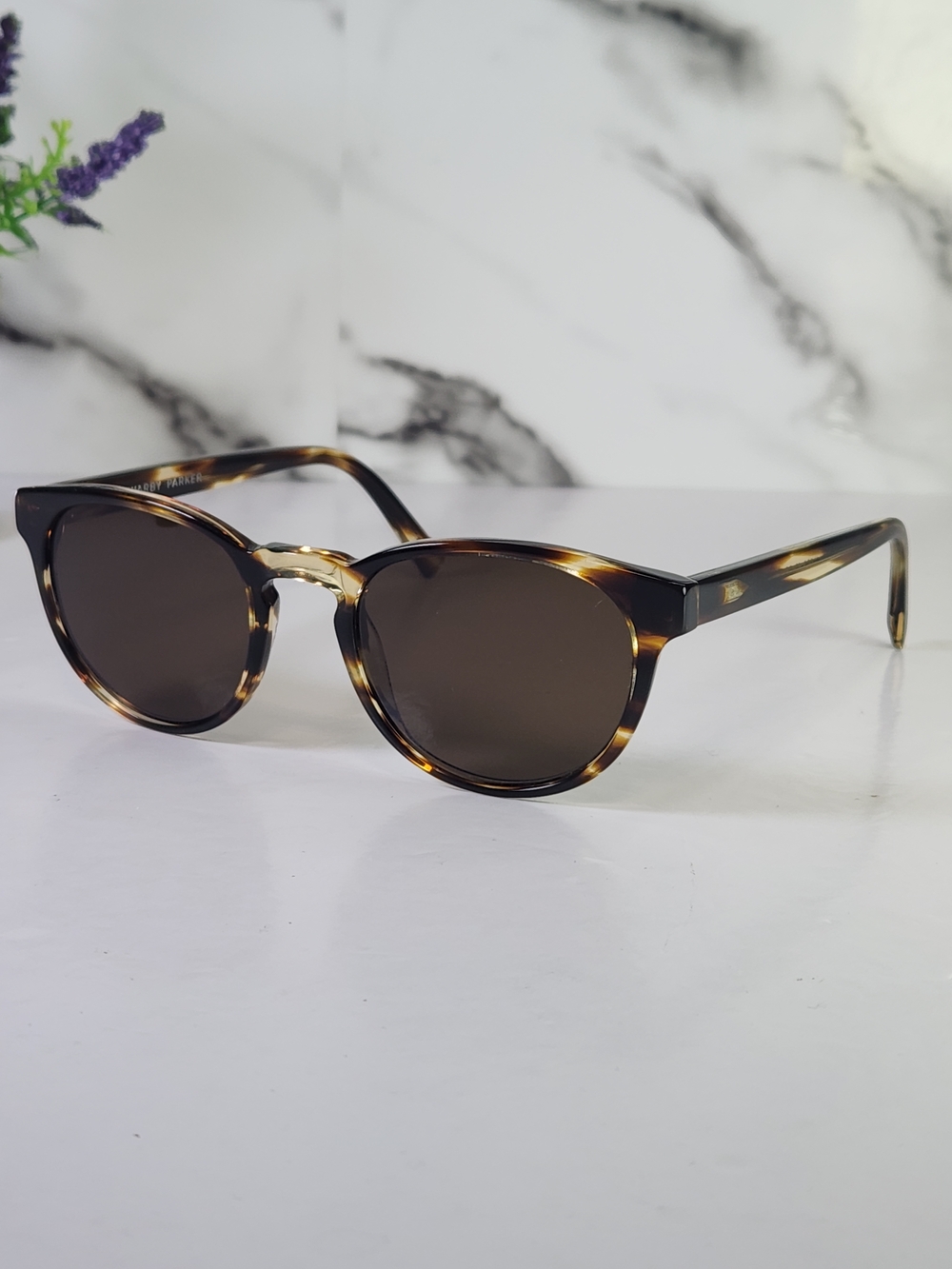 Warby Parker Polarized Sunglasses Tortoiseshell Round with Brown Lenses
